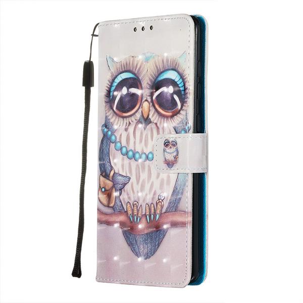 Lompakkokotelo Samsung Galaxy A51 - Koristeellinen Pöllö