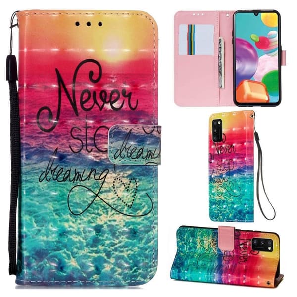 Plånboksfodral Samsung Galaxy A02s – Never Stop Dreaming