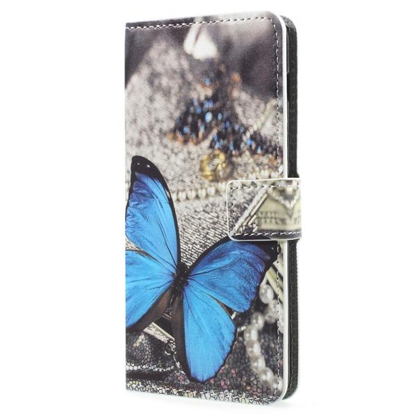 Plånboksfodral Samsung Galaxy A8 (2018) – Blå Fjäril