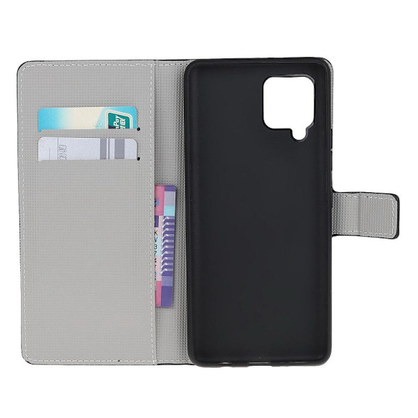Plånboksfodral Samsung Galaxy A12 - Lila / Fjärilar