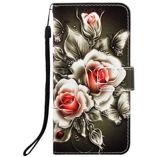 Lompakkokotelo iPhone 14 - Ruusut