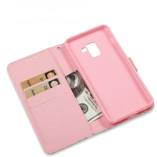 Plånboksfodral Samsung Galaxy A8 (2018) – Rosa Blomma