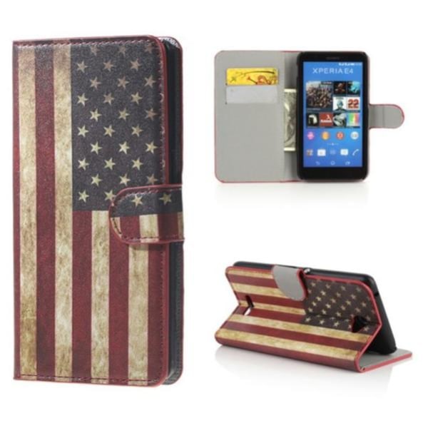 Plånboksfodral Sony Xperia E4 - Flagga USA