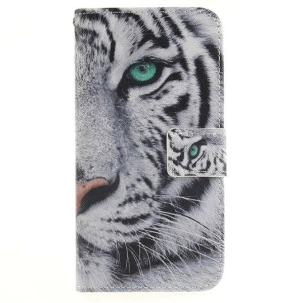 Plånboksfodral Samsung Galaxy S6 – Vit Tiger