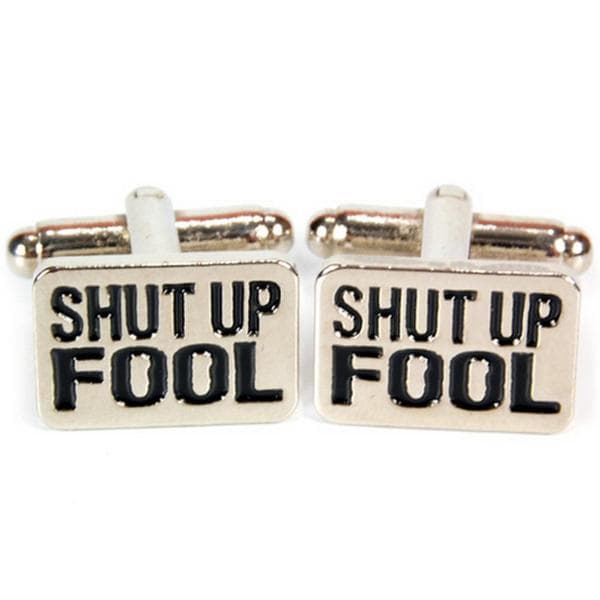 Manschettknappar 2-pack - Shut Up Fool (A-Team)