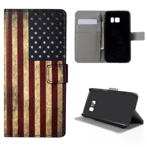 Plånboksfodral Samsung Galaxy S7 - Flagga USA