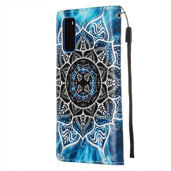 Plånboksfodral Samsung Galaxy A02s – Blå Mandala