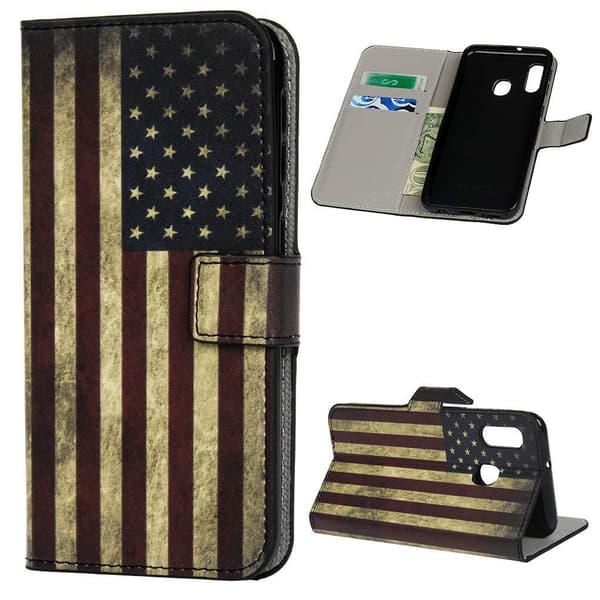 Plånboksfodral Huawei P20 Lite - Flagga USA