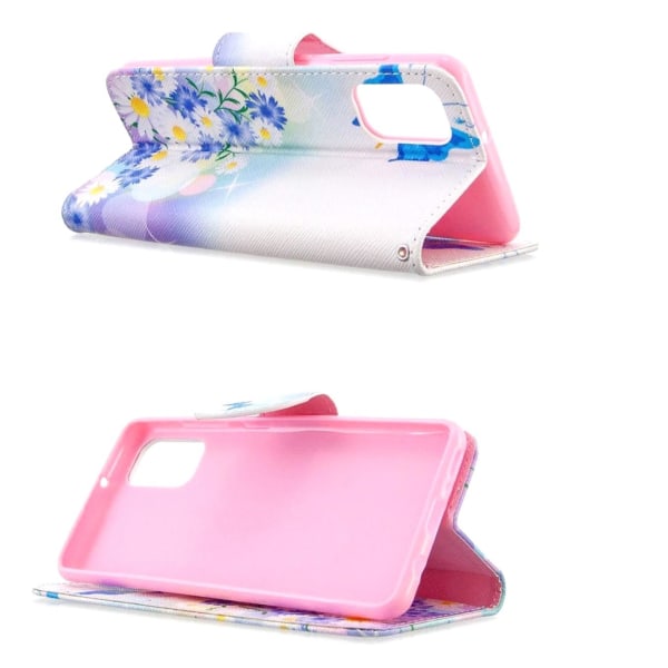 Plånboksfodral Samsung Galaxy A02s – Fjärilar och Blommor