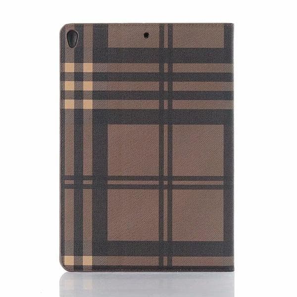 Plånboksfodral iPad Air (2019) 10.5" - Rutmönster, 3 Färger Brun