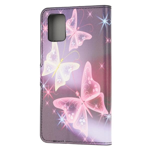 Lompakkokotelo Samsung Galaxy A03s - Liila / Perhoset