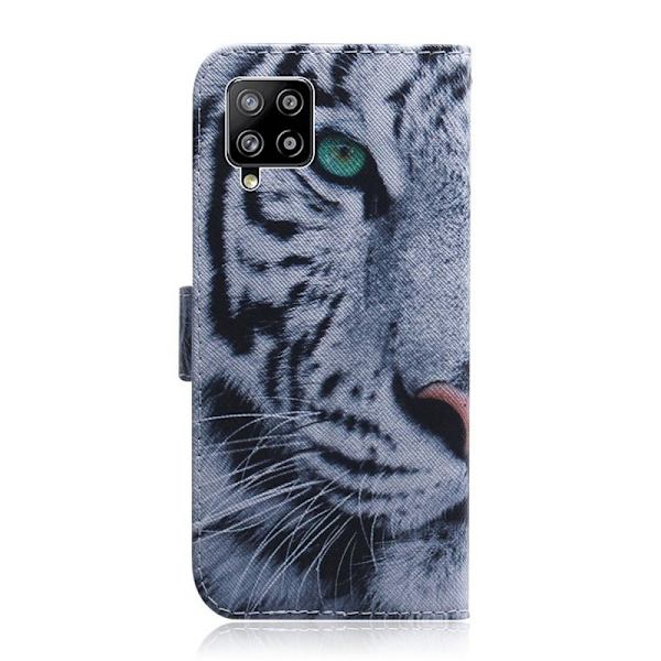 Plånboksfodral Samsung Galaxy A12 - Vit Tiger