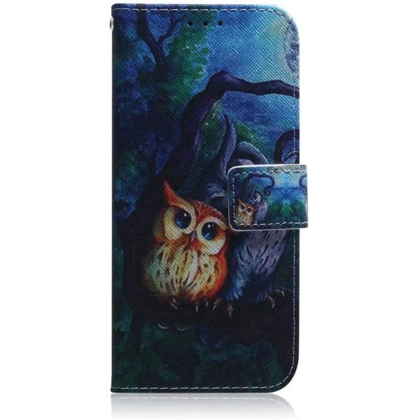 Lompakkokotelo Samsung Galaxy S21 - Pöllöt Kuunvalossa