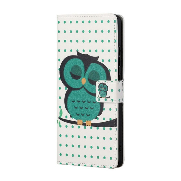 Lompakkokotelo Samsung Galaxy S22 Plus - Pilkullinen Ja Pöllö