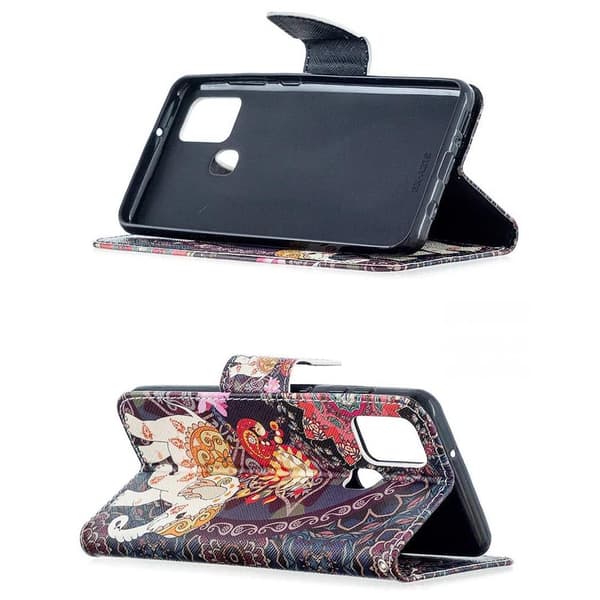 Lompakkokotelo Samsung Galaxy A21s - Intialainen / Elefantti