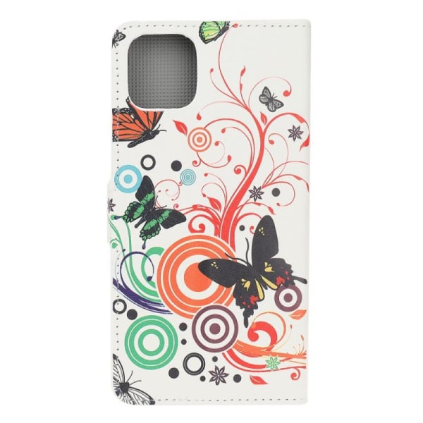 Lompakkokotelo Xiaomi Mi 11 - Valkoinen Perhosilla