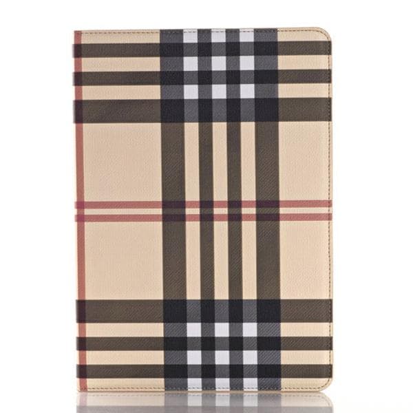 Plånboksfodral iPad 9,7" (2017/2018) - Rutmönster, 3 Färger Brun