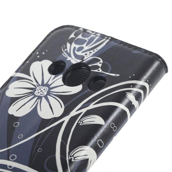 Plånboksfodral Samsung Xcover 3 (SM-G388F) - Svart med Blommor