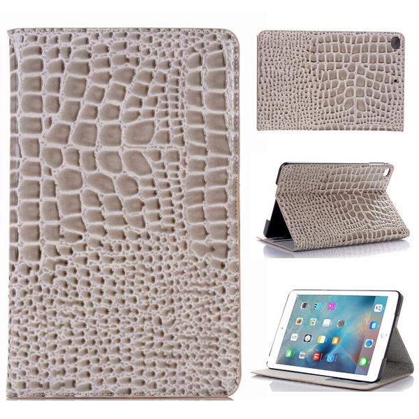 Plånboksfodral iPad Mini 5 (2019) - 5 Färger, Krokodilmönster Svart