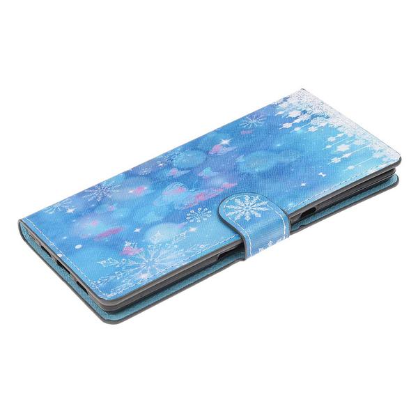 Plånboksfodral Sony Xperia 10 Plus - Snöflingor & Fjärilar