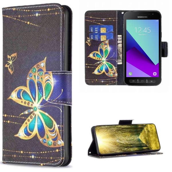 Plånboksfodral Samsung Xcover 4 – Guldfjäril