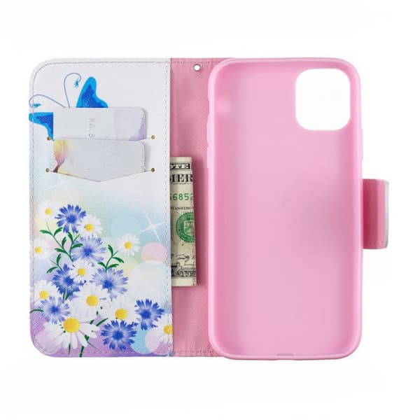 Lompakkokotelo iPhone 15 - Perhosia Ja Kukkia