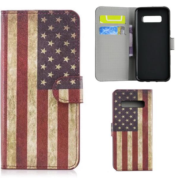 Plånboksfodral Samsung Galaxy S10 - Flagga USA