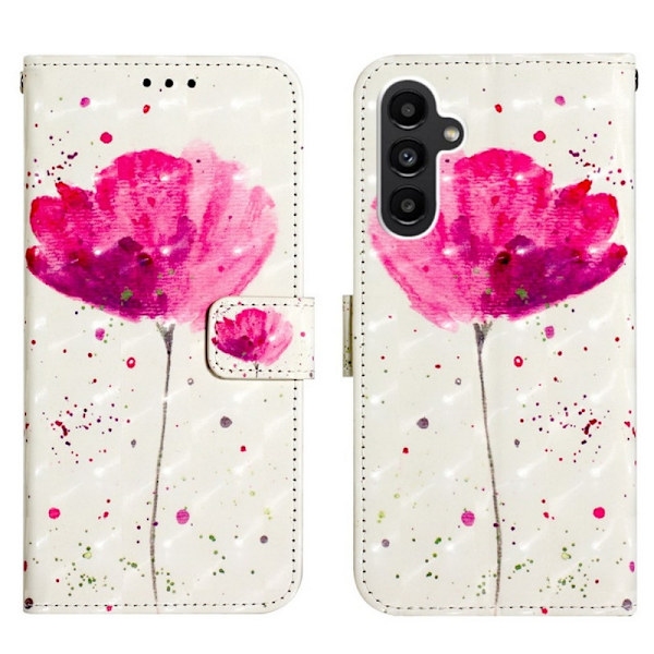 Lompakkokotelo Samsung Galaxy A55 - Vaaleanpunainen Kukka