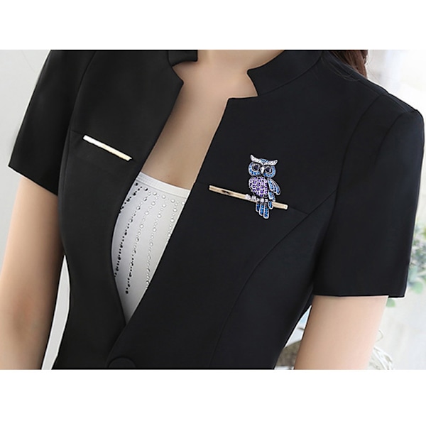 #Farverig Hul Ugle Rhinestone Brosche Sød Emalleret Dyr Kostume#