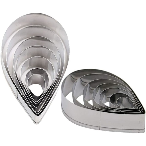 7 stk. Kageudstansere Dryp Udstansere Biscuit Fondant Form Kage Co