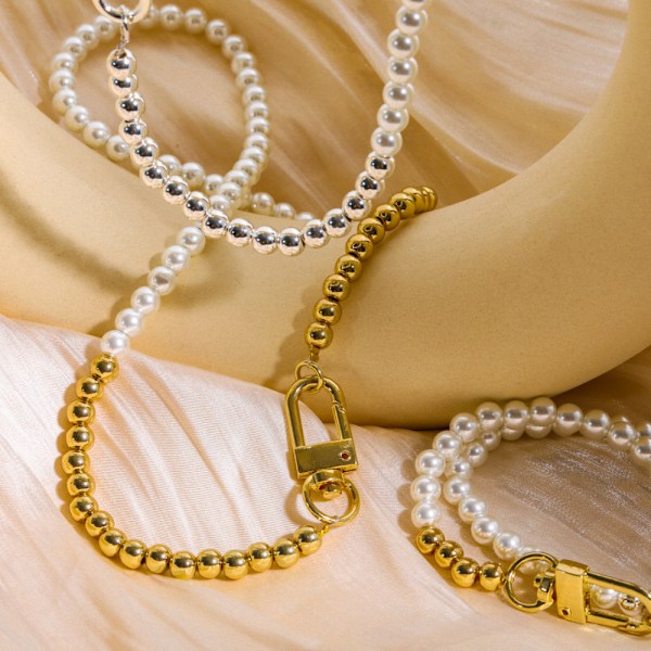 #Mænds perle halskæde minimalistisk kraveben kæde unisex perle kæde#