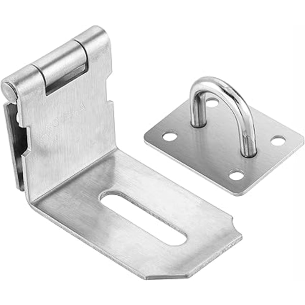 #(4 tum, Silver) 1 förpackning 90 graders hänglåsbeslag, Hänglås Dörrspänne#