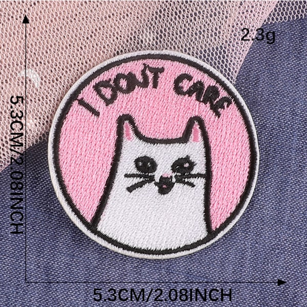 #Sæt af 6, katte kærlighedsbrev, smukke brodererede patches til at stryge på#