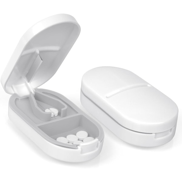 #1 Tablettdelare (Vit), Tablettdelare med blad, Pillkutter