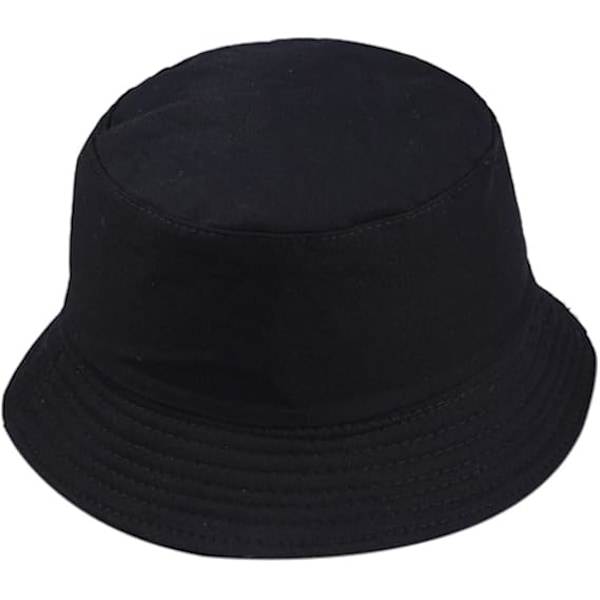 Sort Kvinde Mand Bob Hat Unisex Fiskerhat Mode Hat Beskyt