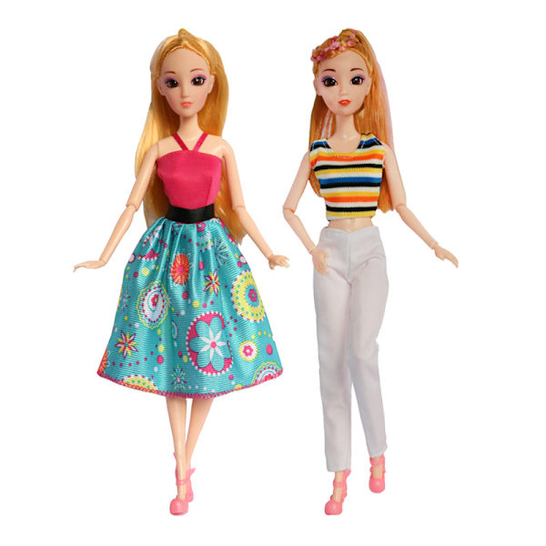 #2stk Klessett 30cm Babyklær 6 Punkter Barbie Dukke Klesantrekk#