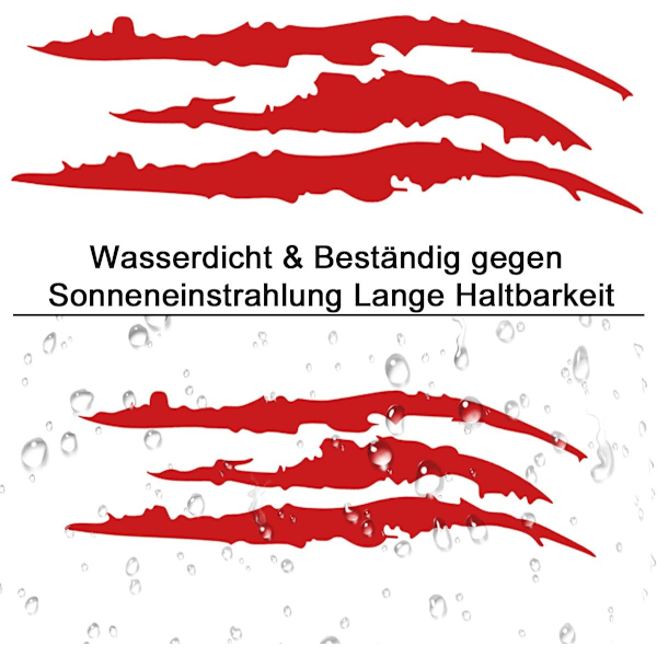 #Rød - Reflekterende Bilsticker Vandafvisende Forlygte Sticker f#