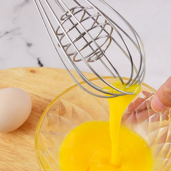 En-delt 25,7*5,7cm håndholdt eggpisker og multifunksjonell