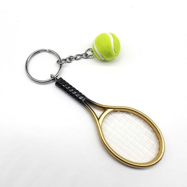 Sølv-Tennis nøglering vedhæng engros sports tennis nøglering