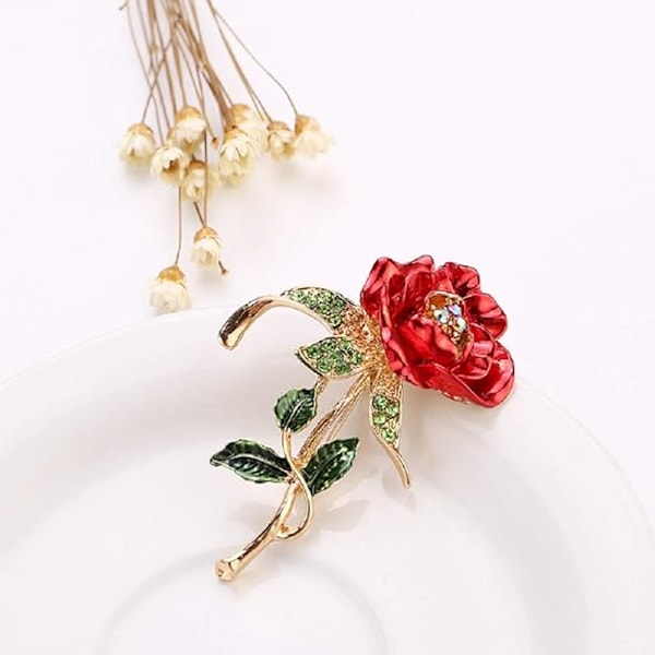 #Brosch för kvinnor, Mors Dag-presenter, Rosa diamantlegering Brosch Be#
