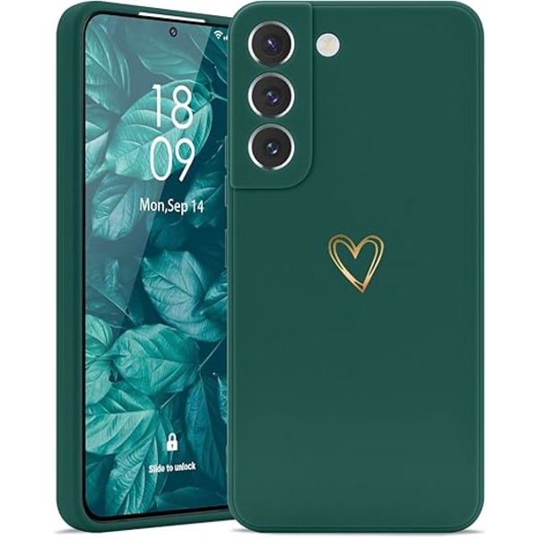 (Grøn)Case Kompatibel med Samsung S22 Stødsikker Silikon TPU C#