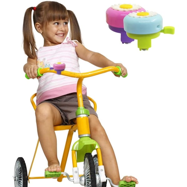 #2 stycken barncykelklockor, småbarnscykeltillbehör Blommor Bi#