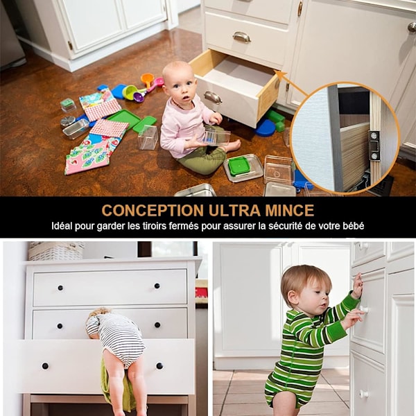 #2 kpl Ultra Thin Metal Magneettilukot Liimakiinnitettävät Magneettilukot#