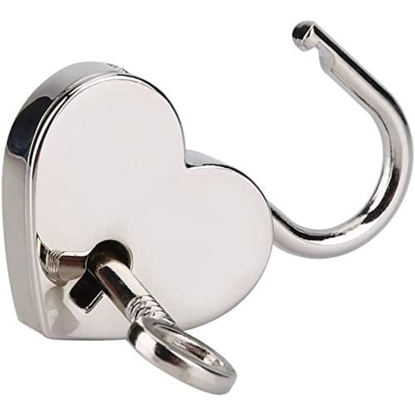 #2 st små hjärtformade metallhänglås Mini kärlekslås Hjärthänglås#