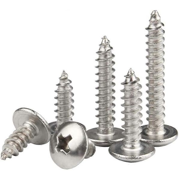 Ristikantaruuvit - M5-25 Metallit Ruostumaton teräs Soikea pyöreä pää Kiinnikkeet Terävä