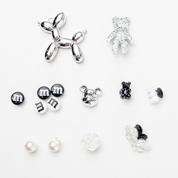 #15 Stykker 3D Klogsandaler Pynt, Sko Charms, Søde Sko Pynt