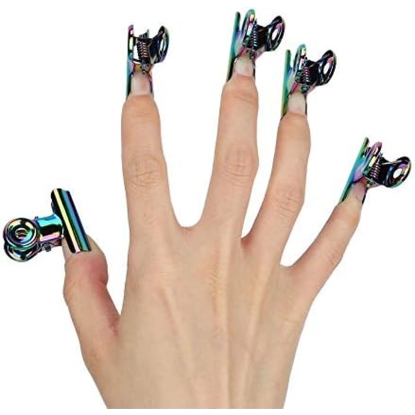 #6st Curved Nagelförlängningstänger i Rostfritt Stål Multifunktionella#