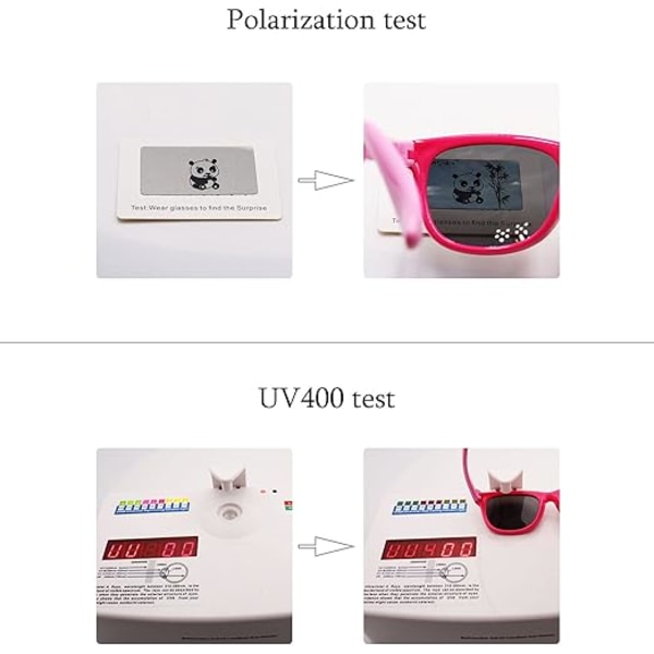 Rosa polariserade solglasögonpaket för pojkar och flickor