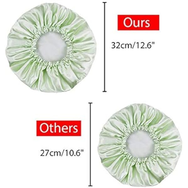 2 store badehætter til kvinder, 32 cm, genanvendelige, spa, bad, to stk.