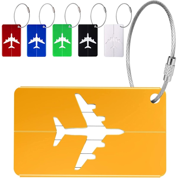 #Bagagemærke, Flyveskuffemærker, 6 stk. Aluminiumsskuffemærke#